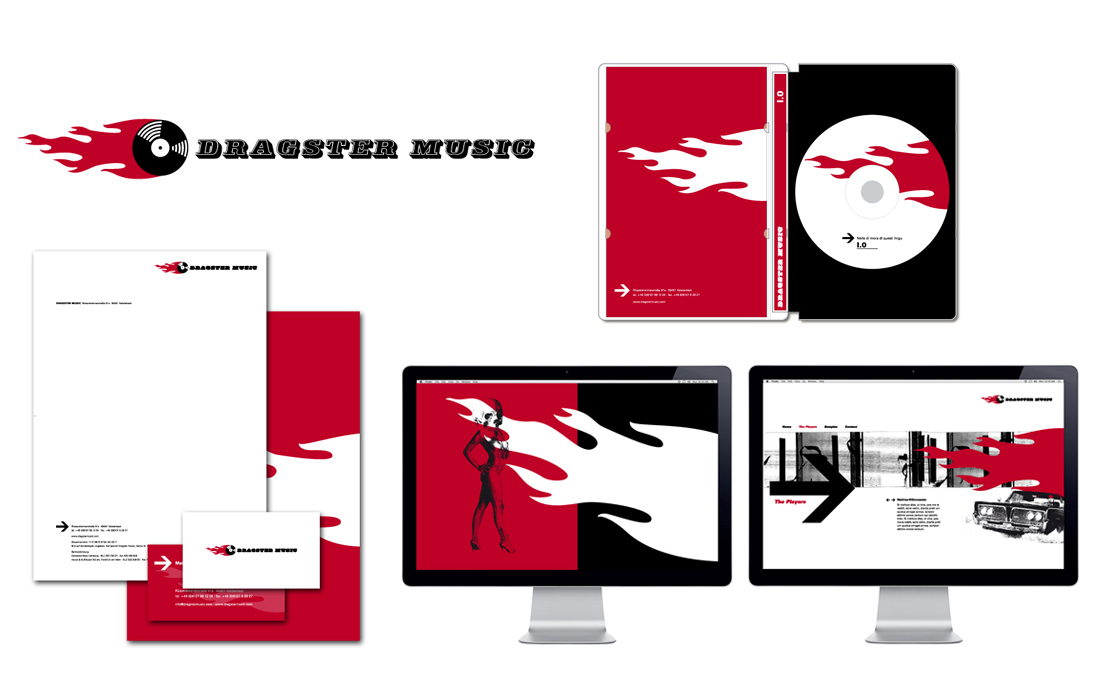DRAGSTER MUSIC: Entwicklung Corporate Design
